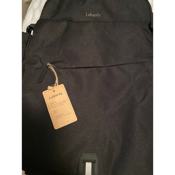 NWT Lubardy TSA-approved unisex black backpack water resistant ergonomic design - Picture 2 of 5